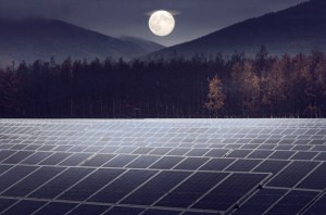 solar panels during the night