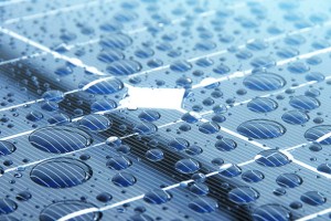 rain helps solar cells
