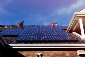 solar shingles ob the roof